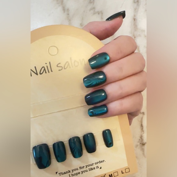 Other - Teal Press-On Nails Set